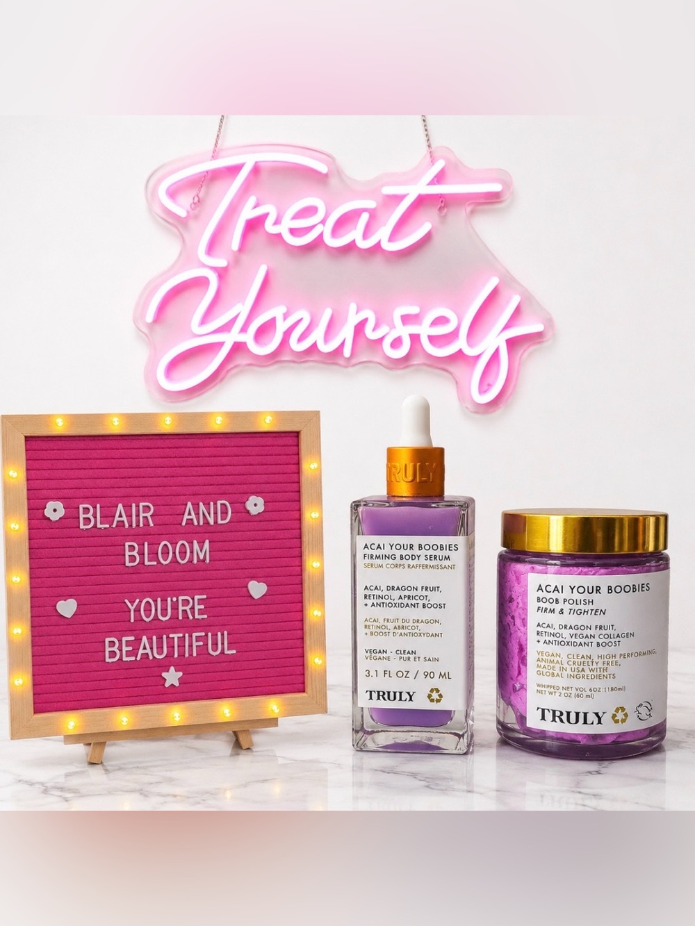 Truly Açaí Your B**Bies Firming BODY Serum & Açaí Your B**bies Polish